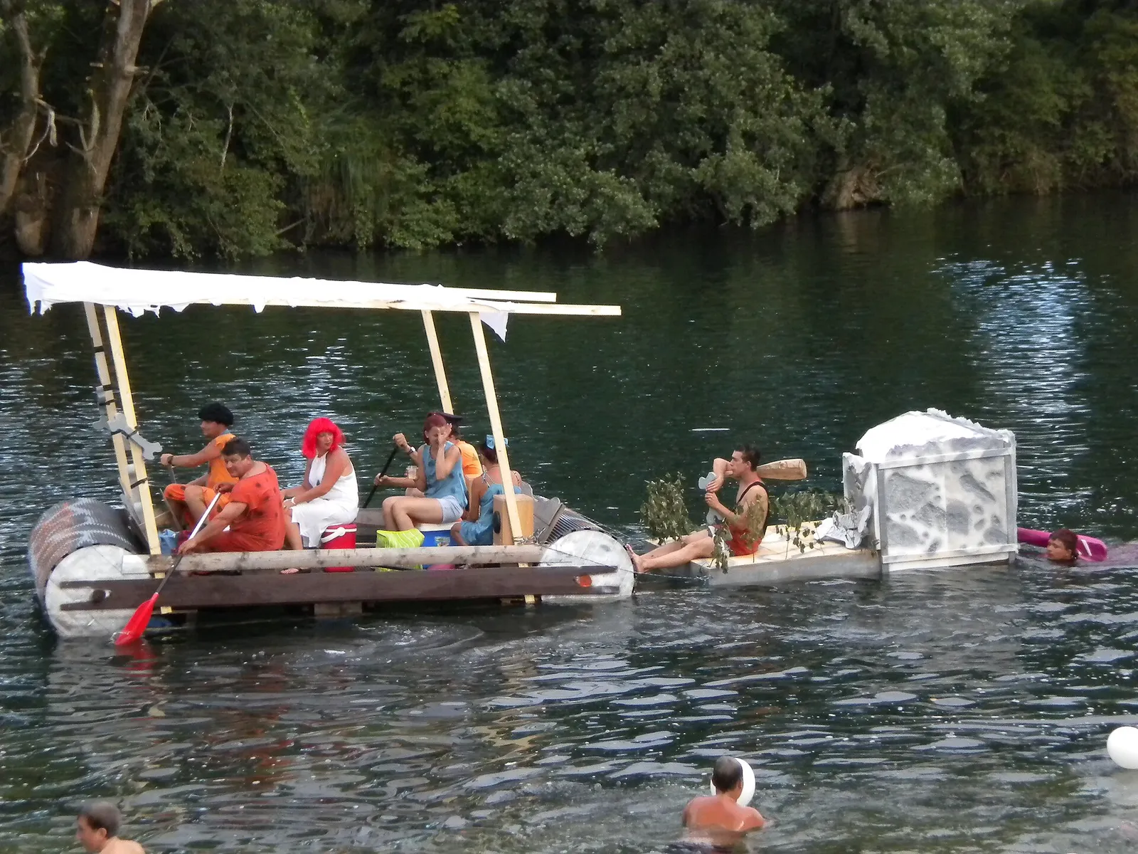 Summer carnival on the Kolpa river
