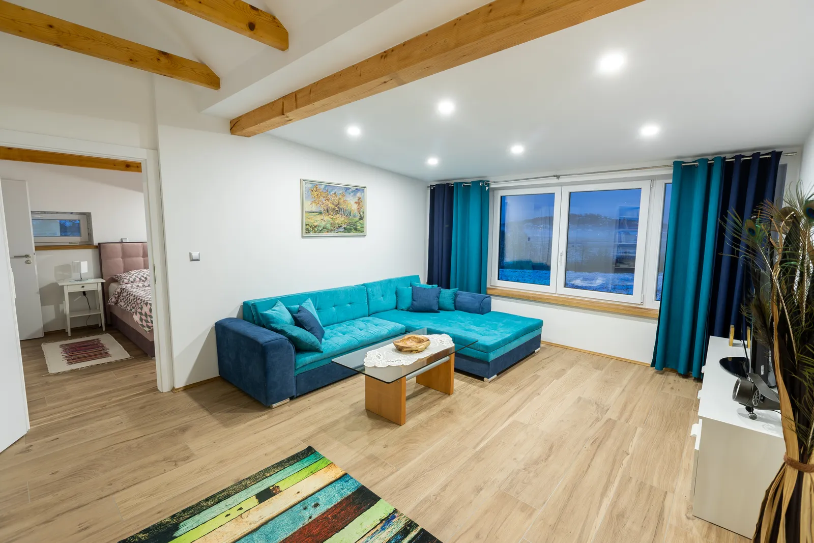 Bright living room of apartment Mia